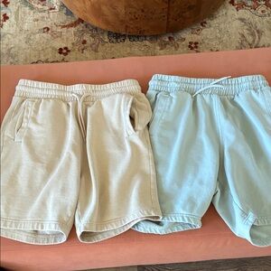 H&M Men's Athletic Shorts - Beige and Light Blue